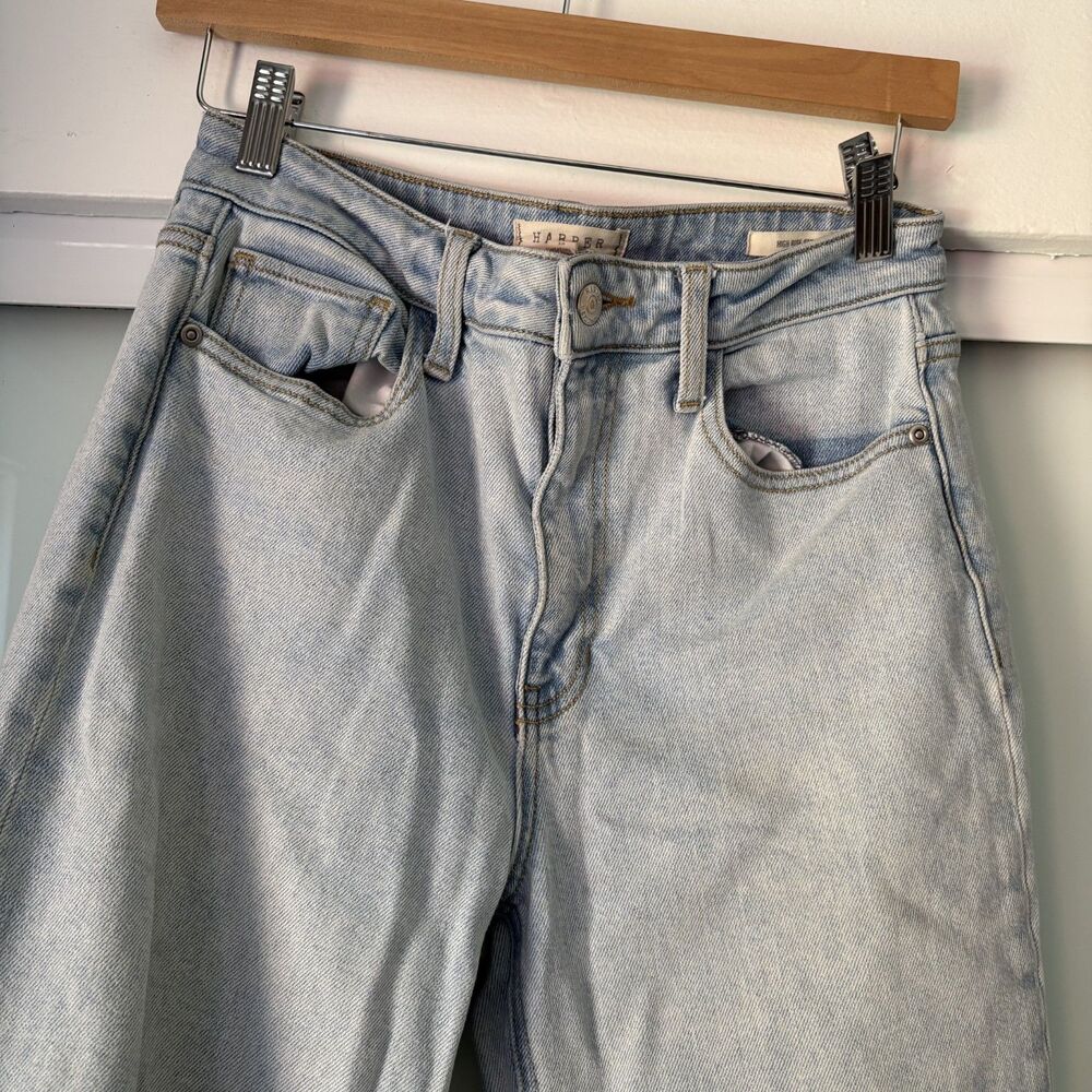High Rise Straight Leg Knee Ripped Jeans - Picture 3 of 5